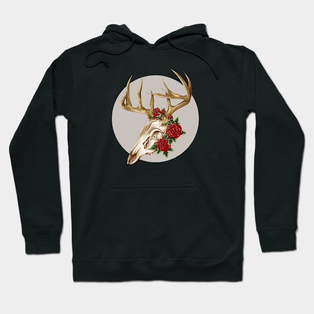 Aesthetic Deer Skull Hoodie by Bex Taylor Design